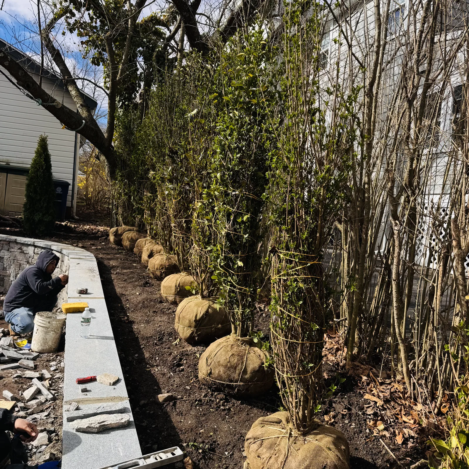 Granite Steps & Staircases project completed by Bear Valley Stonework & Landscape in Milton, MA