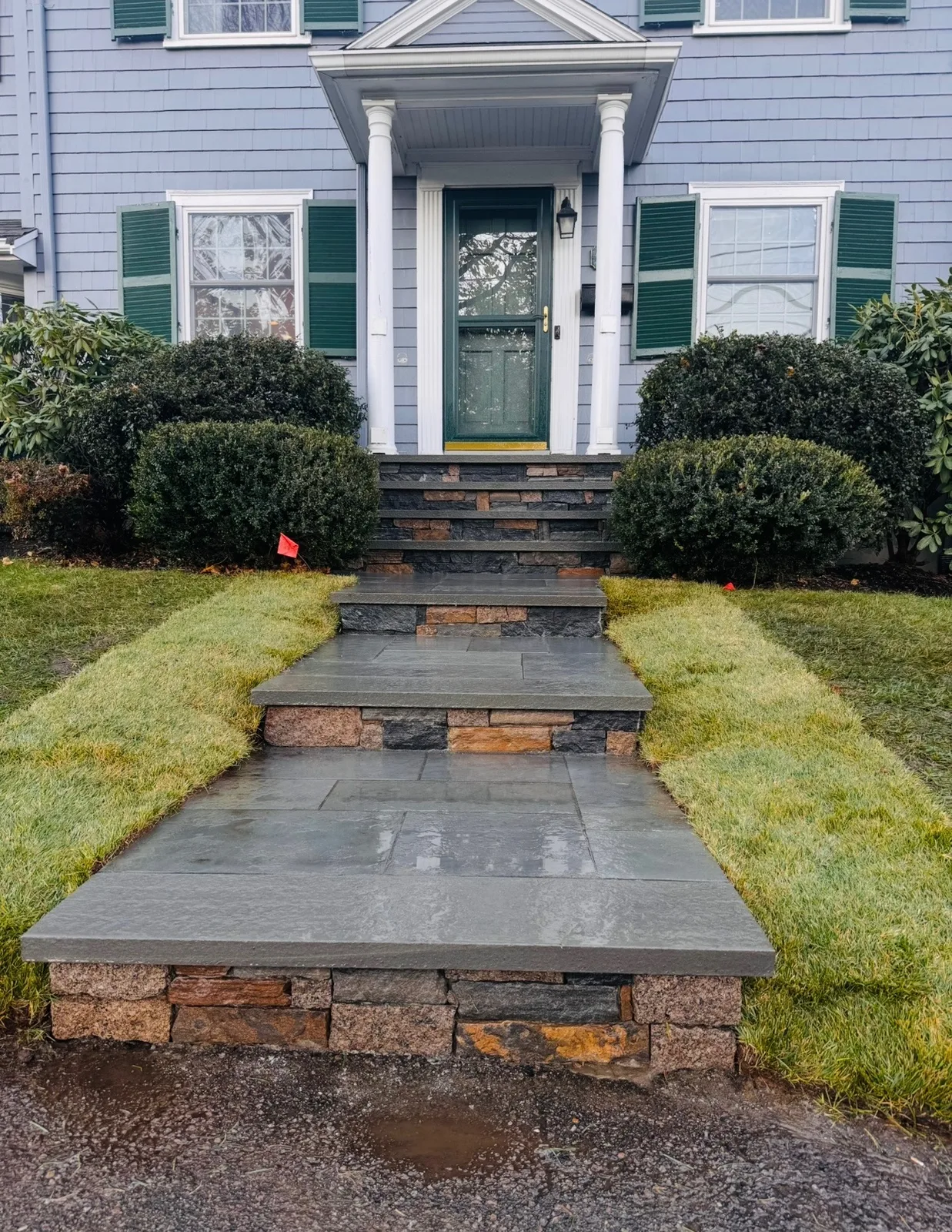 Walkways & Driveways project completed by Bear Valley Stonework & Landscape in Milton, MA