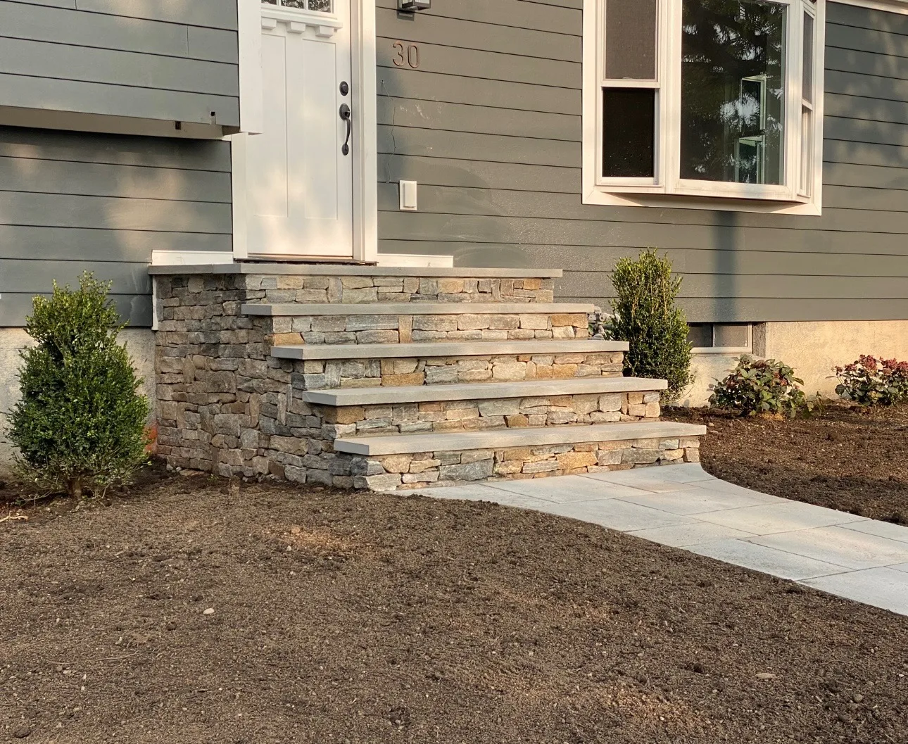 Walkways & Driveways project completed by Bear Valley Stonework & Landscape in Milton, MA
