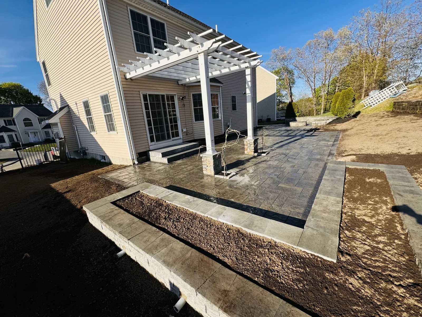 Retaining Walls project completed by Bear Valley Stonework & Landscape in Braintree, MA
