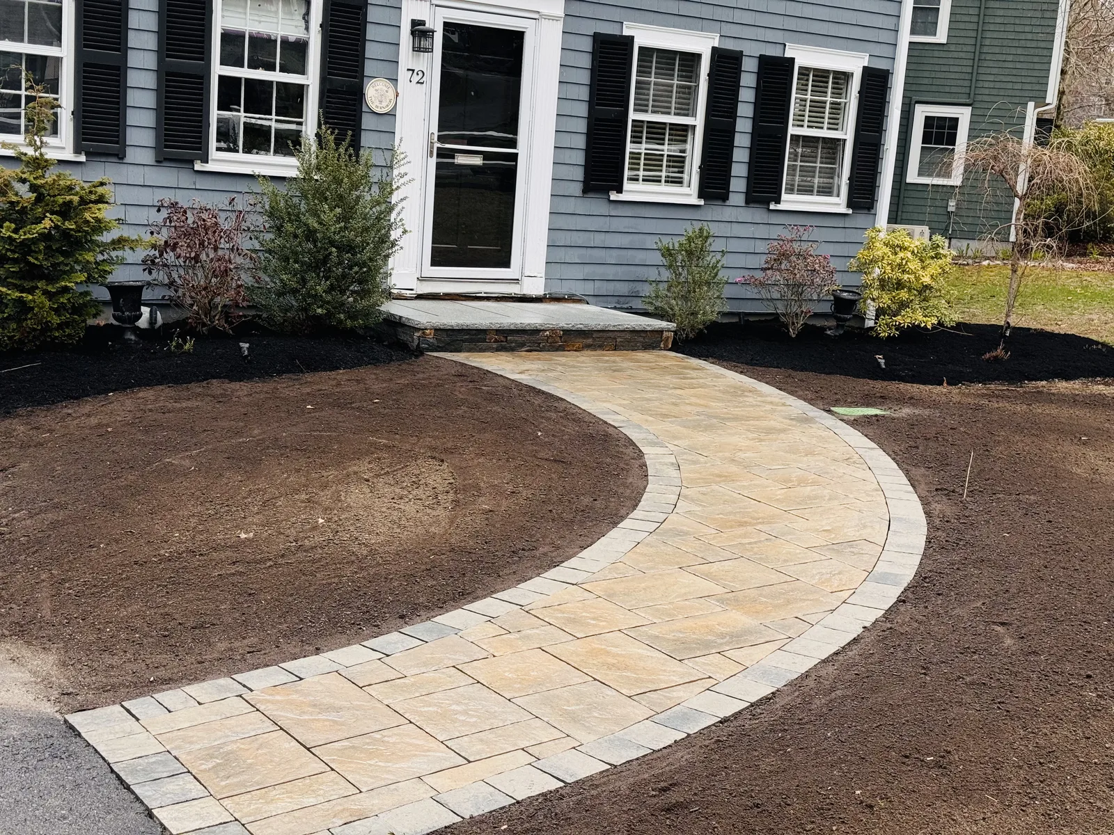 Paver Patios project completed by Bear Valley Stonework & Landscape in Quincy, MA