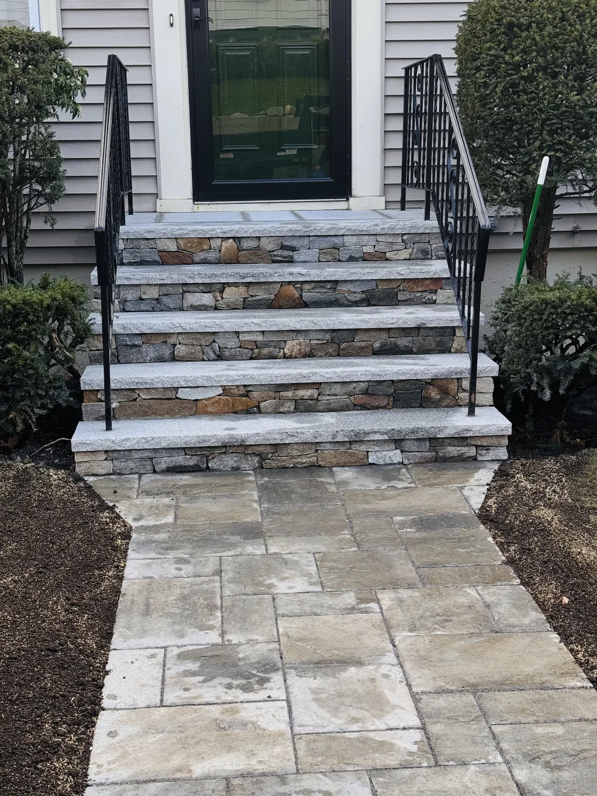 Walkways & Driveways project completed by Bear Valley Stonework & Landscape in Dedham, MA