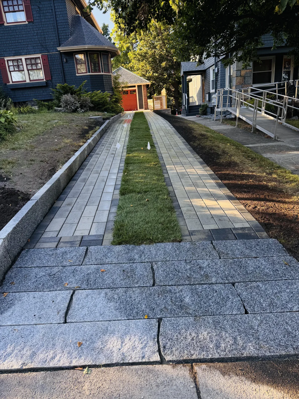 Walkways & Driveways project completed by Bear Valley Stonework & Landscape in Milton, MA